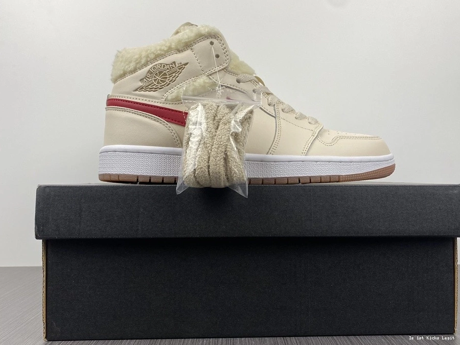 Fleece Mid 1 DO2207-264 (GS) Jordan Pearl - White 0120